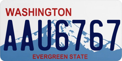 WA license plate AAU6767