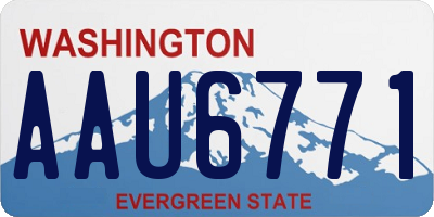 WA license plate AAU6771