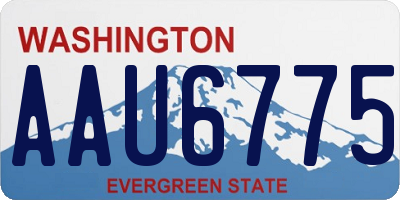 WA license plate AAU6775