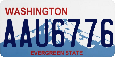 WA license plate AAU6776