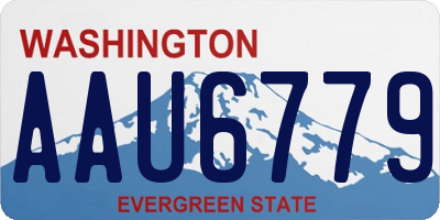WA license plate AAU6779