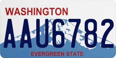WA license plate AAU6782