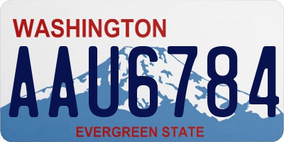 WA license plate AAU6784