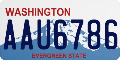 WA license plate AAU6786