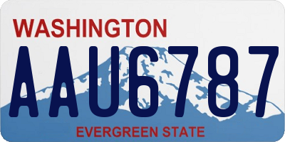 WA license plate AAU6787