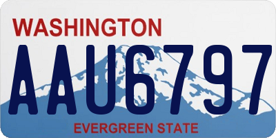 WA license plate AAU6797
