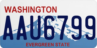 WA license plate AAU6799