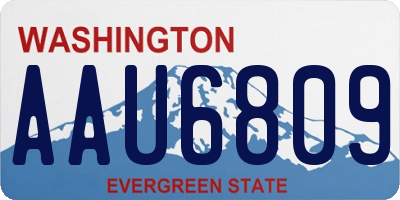 WA license plate AAU6809