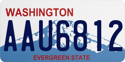 WA license plate AAU6812