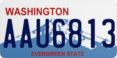 WA license plate AAU6813