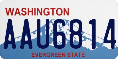 WA license plate AAU6814