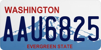 WA license plate AAU6825