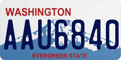 WA license plate AAU6840