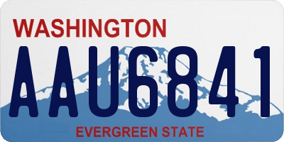 WA license plate AAU6841