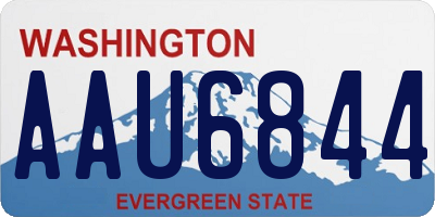 WA license plate AAU6844