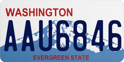 WA license plate AAU6846