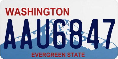 WA license plate AAU6847
