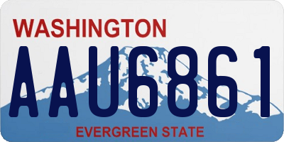 WA license plate AAU6861