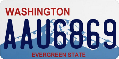 WA license plate AAU6869