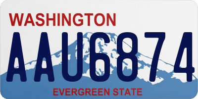 WA license plate AAU6874