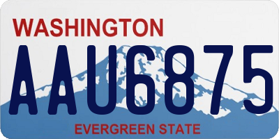 WA license plate AAU6875