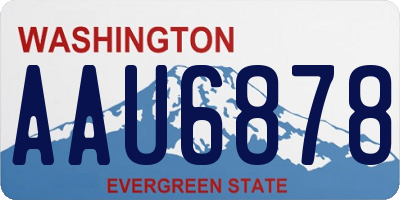 WA license plate AAU6878