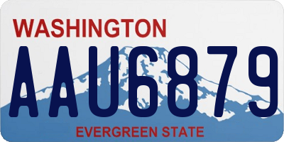 WA license plate AAU6879