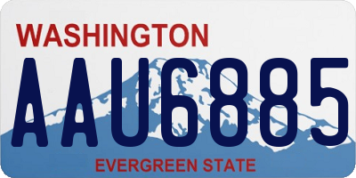 WA license plate AAU6885