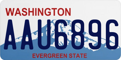 WA license plate AAU6896