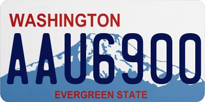 WA license plate AAU6900