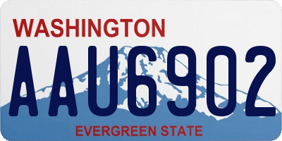 WA license plate AAU6902