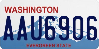 WA license plate AAU6906