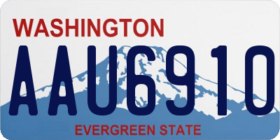 WA license plate AAU6910