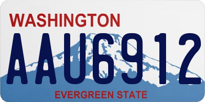 WA license plate AAU6912