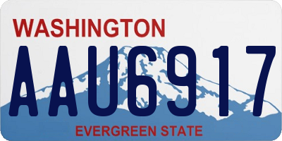 WA license plate AAU6917