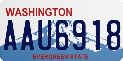 WA license plate AAU6918