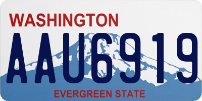 WA license plate AAU6919