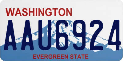 WA license plate AAU6924