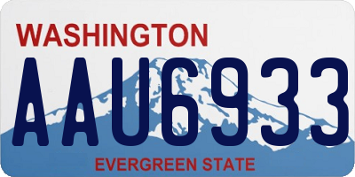 WA license plate AAU6933