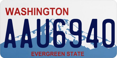 WA license plate AAU6940