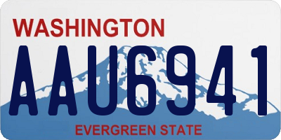 WA license plate AAU6941