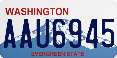 WA license plate AAU6945