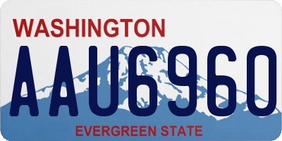 WA license plate AAU6960