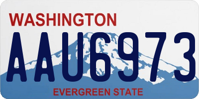 WA license plate AAU6973