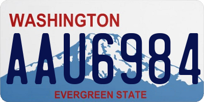 WA license plate AAU6984