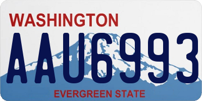 WA license plate AAU6993