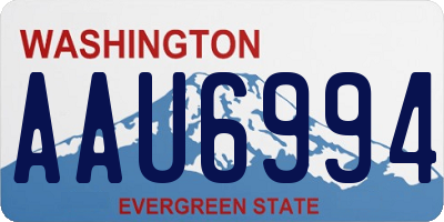 WA license plate AAU6994