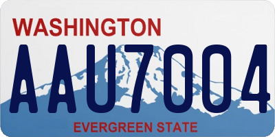 WA license plate AAU7004