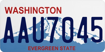 WA license plate AAU7045