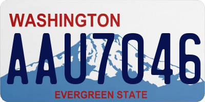 WA license plate AAU7046
